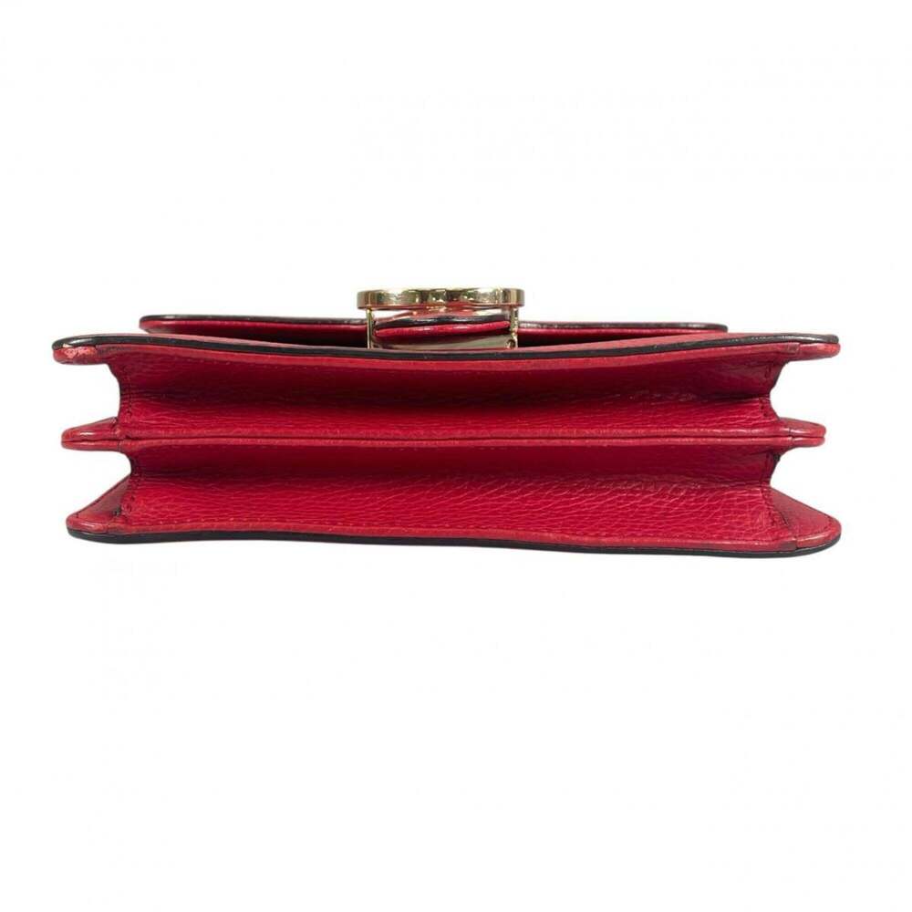 GUCCI Red Leather Shoulder Bag - Picture 4 of 16